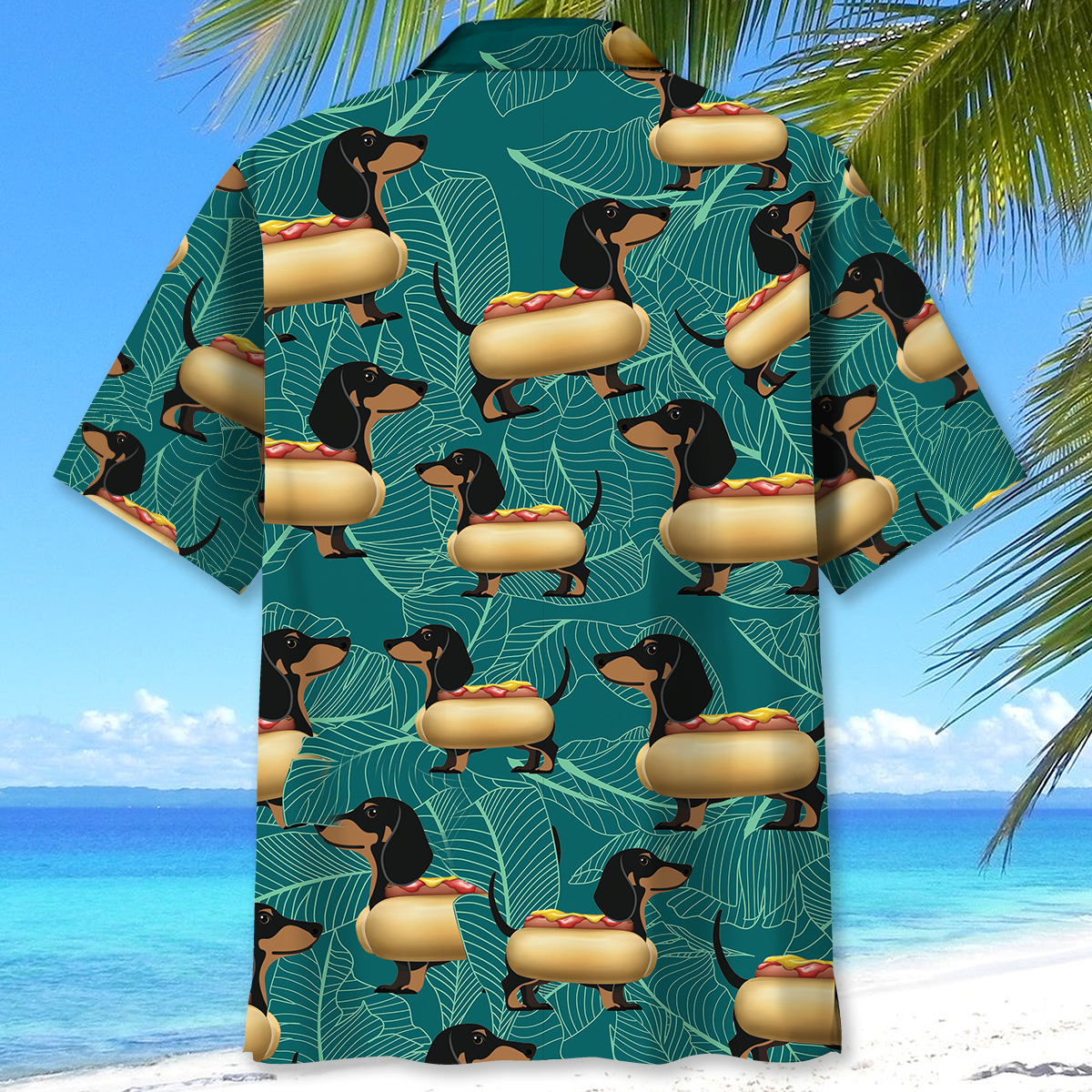 Dachshund Hot Dog Hawaiian Shirt