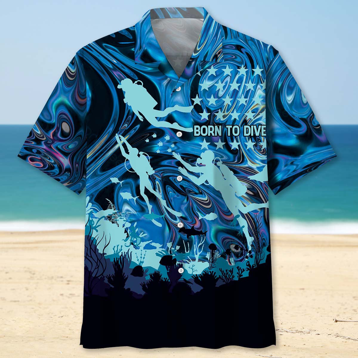 Born To Dive Hawaiian Shirt