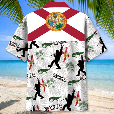 Florida Proud Bigfoot Hawaiian Shirt