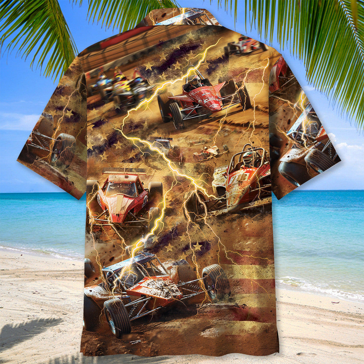 Vintage Sprint Car Racing Hawaiian Shirt