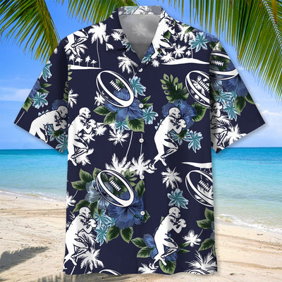 Rugby Blue Nature Hawaiian Shirt