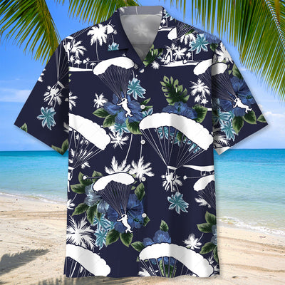 Skydiving Blue Nature Hawaiian Shirt
