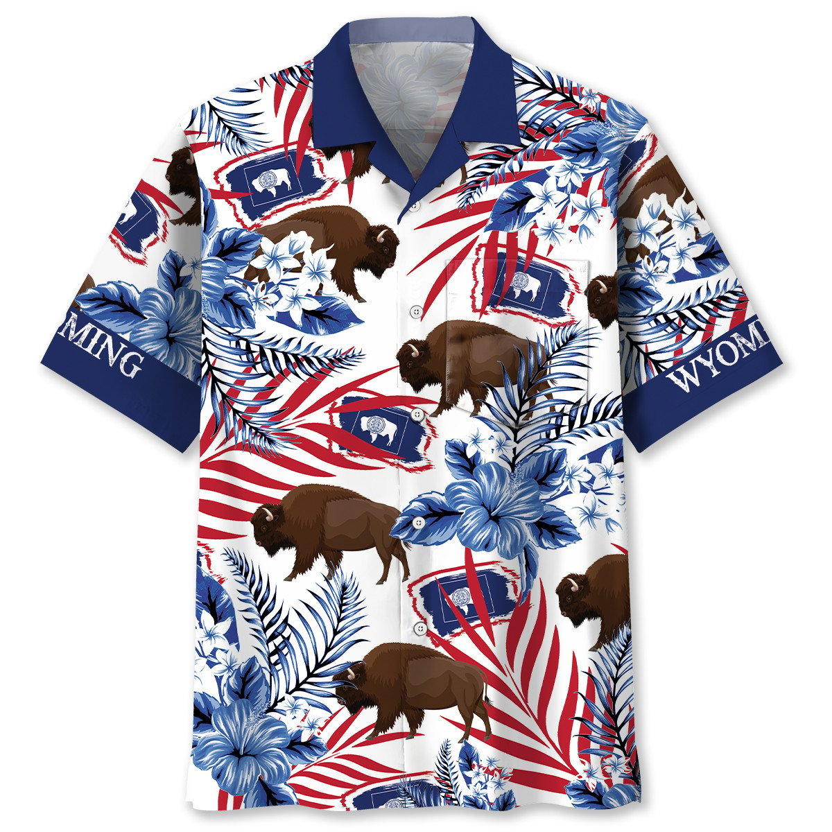 Wyoming Proud Pocket Hawaiian Shirt