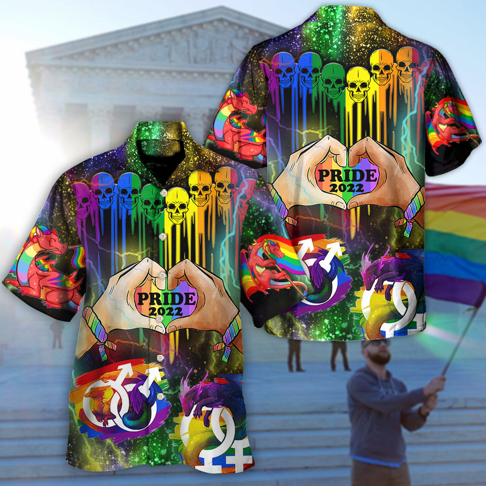LGBT Skull Pride 2022 Style - Hawaiian Shirt