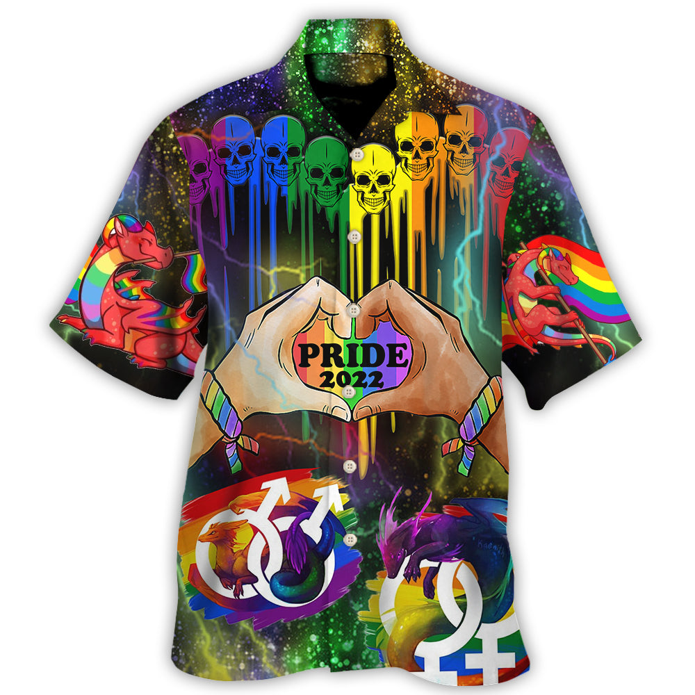 LGBT Skull Pride 2022 Style - Hawaiian Shirt