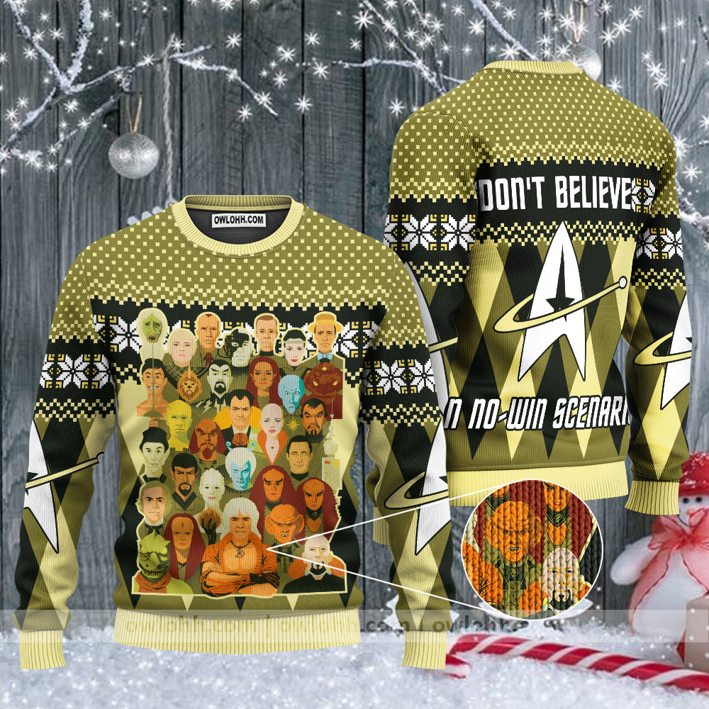 Star Trek Don't Believe In No-Win Scenarios Christmas - Sweater - Ugly Christmas Sweater