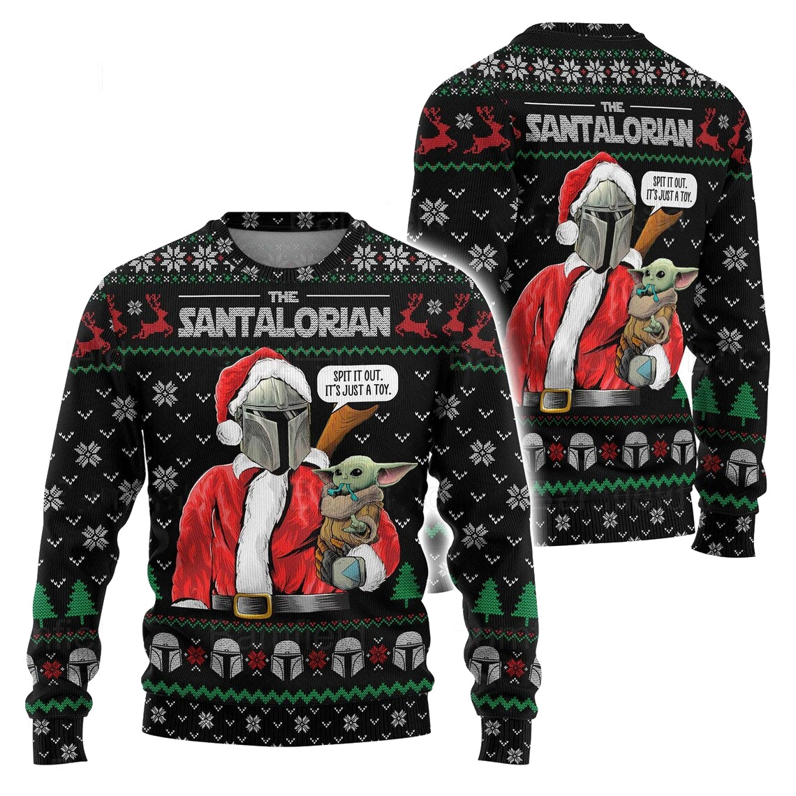 Christmas Star Wars Santalorian Spit It Out It's Just A Toy - Sweater - Ugly Christmas Sweater