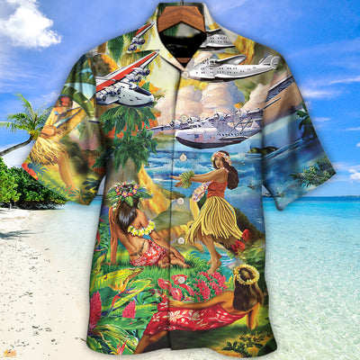 Airplane Love Hawaii Forever Happy Summer - Hawaiian Shirt