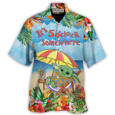 Star War Baby Yoda It’s 5 O’clock Somewhere - Hawaiian Shirt For Men, Women, Kid - Owl Ohh