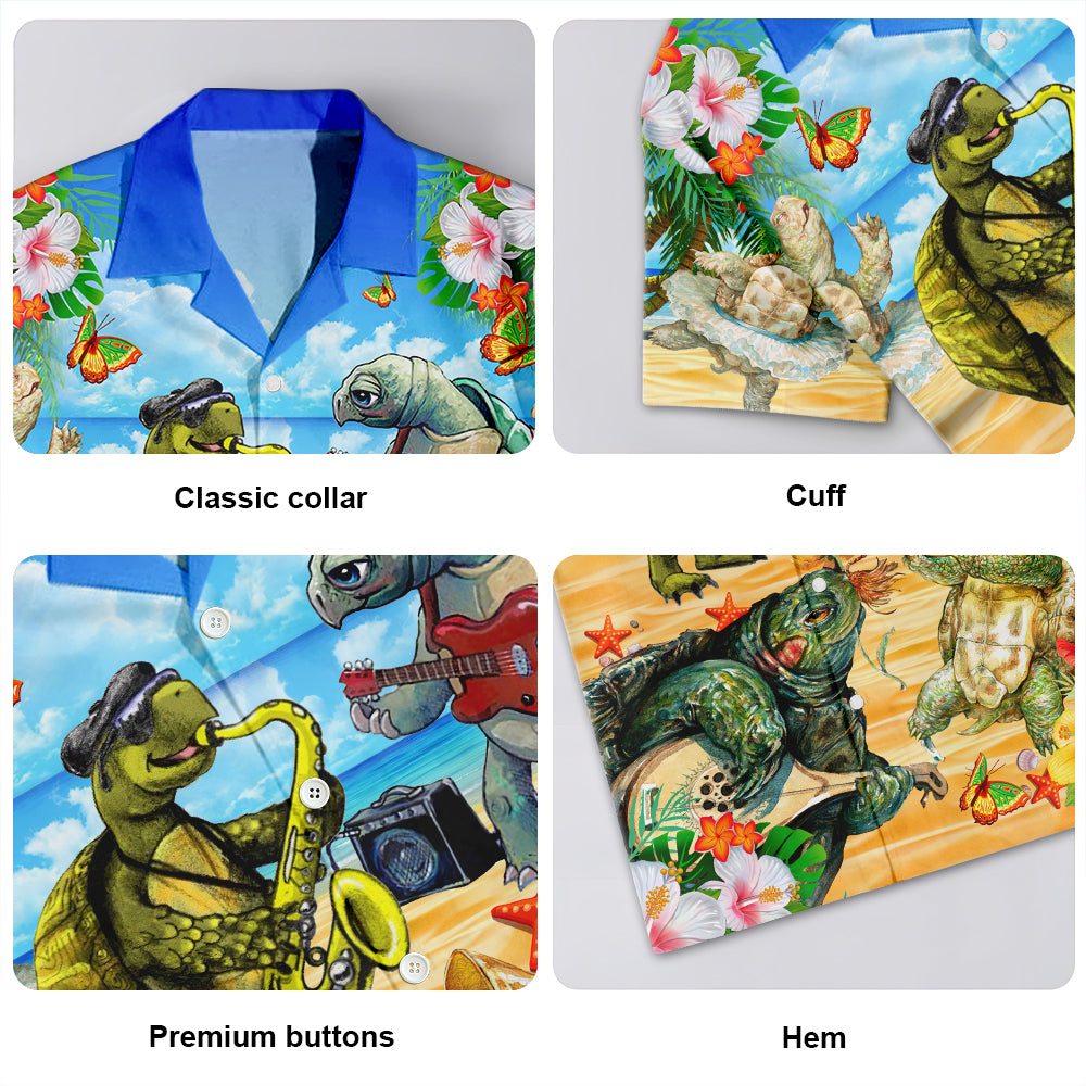 Turtle Loves Music Everyday - Hawaiian Shirt
