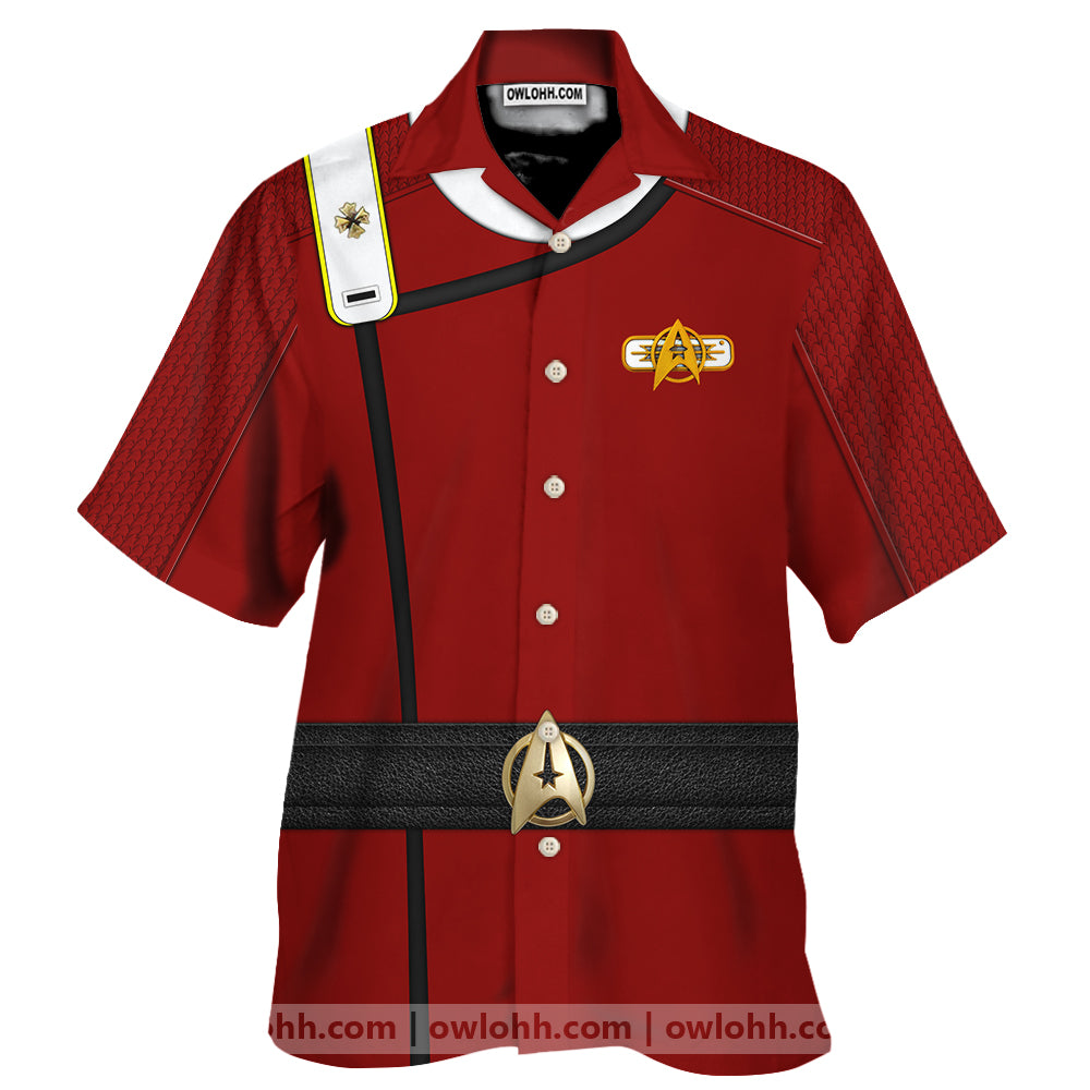 Star Trek Star Trek Admiral Pike Costume Fleece Cool - Hawaiian Shirt