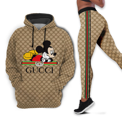 Mickey Mouse Hoodie Leggings For Women Luxury Brand Clothing-Owlsmatrix