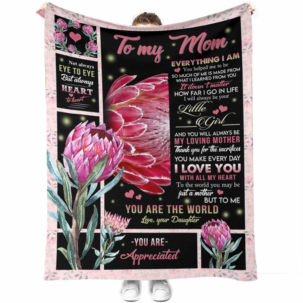 Artiso To Me You Are The World Mother - Flannel Blanket - Owls Matrix LTD