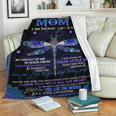 Butterfly Love Mom I Am - Flannel Blanket - Owls Matrix LTD