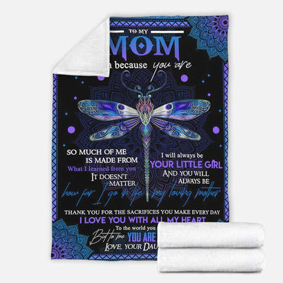 Butterfly Love Mom I Am - Flannel Blanket - Owls Matrix LTD