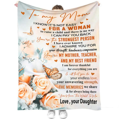 Rose Gift For Mom - Mother Style - Flannel Blanket - Owls Matrix LTD