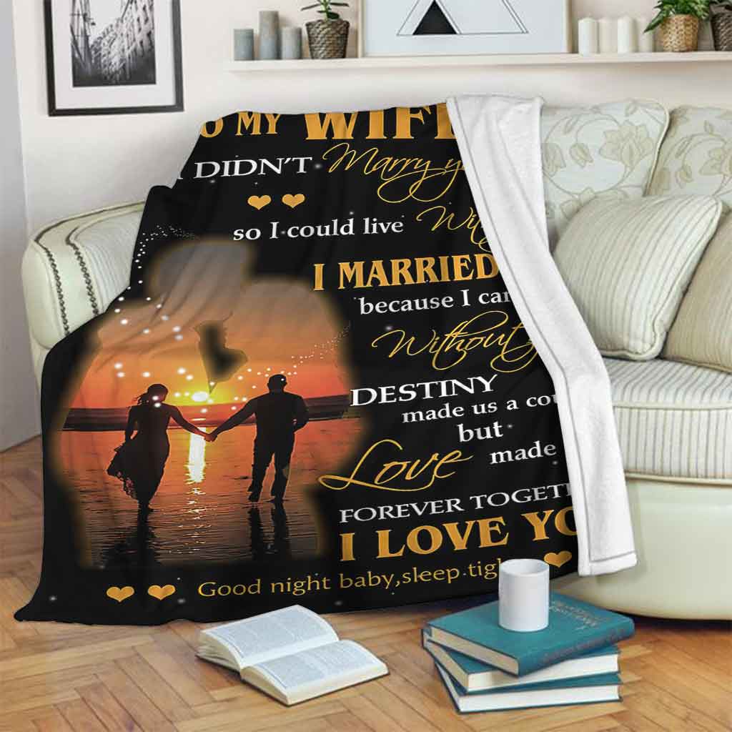 Family To My Wife Husband And Wife I Married You - Flannel Blanket - Owls Matrix LTD