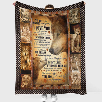 Wolf You Will Always Be My Loving Mother - Flannel Blanket - Owls Matrix LTD