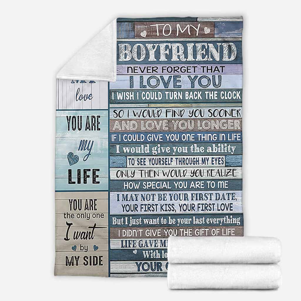 Family To My Boyfriend I Love You - Flannel Blanket - Owls Matrix LTD