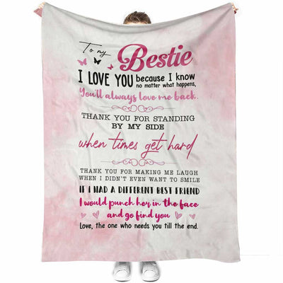 Bestie To My Sister - Flannel Blanket - Owls Matrix LTD