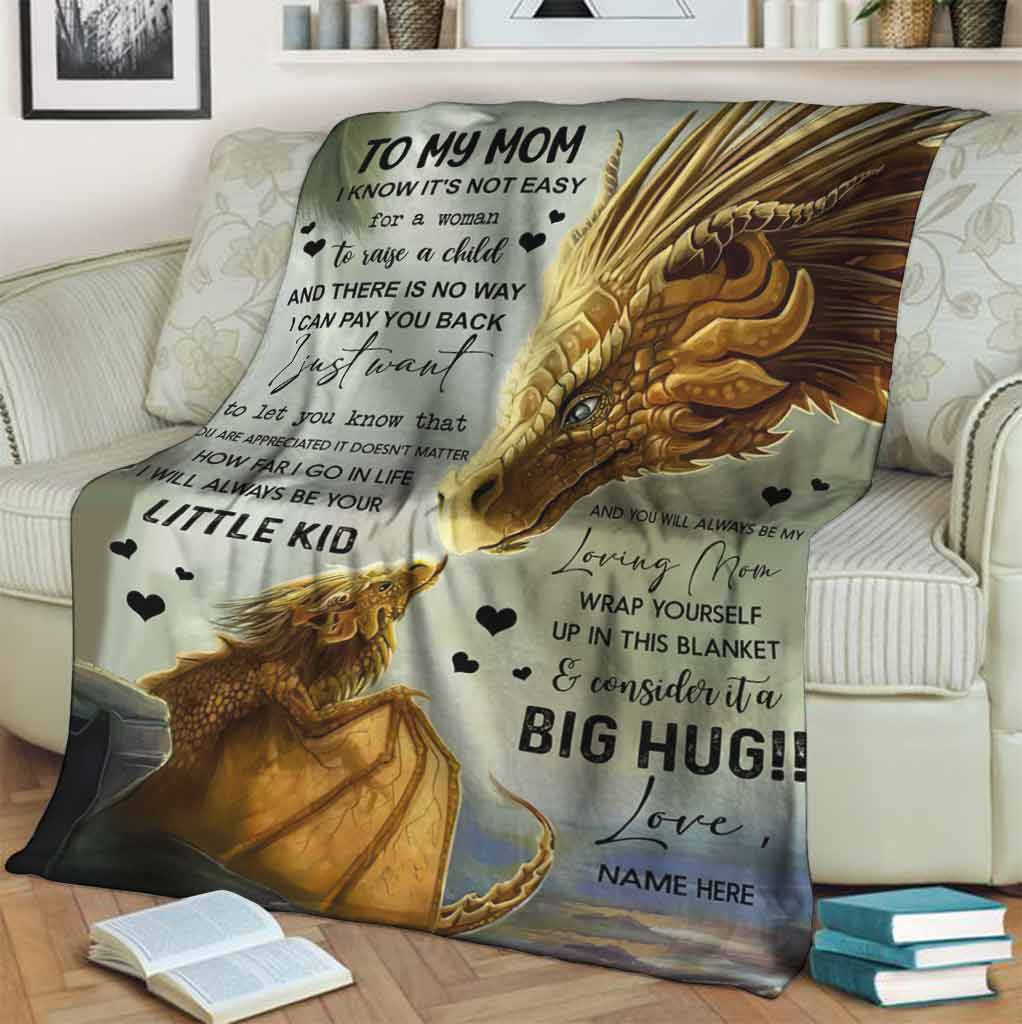 Dragon To My Mom Personalized - Flannel Blanket - Owls Matrix LTD