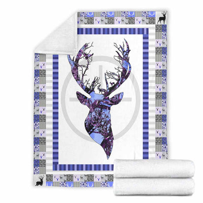 Hunting Deer Love So Cool - Flannel Blanket - Owls Matrix LTD