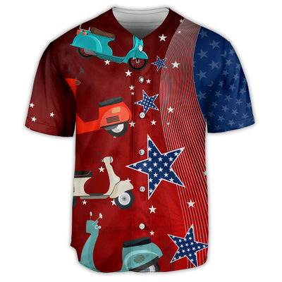 Scooter USA Star Independence Day - Baseball Jersey - Owls Matrix LTD