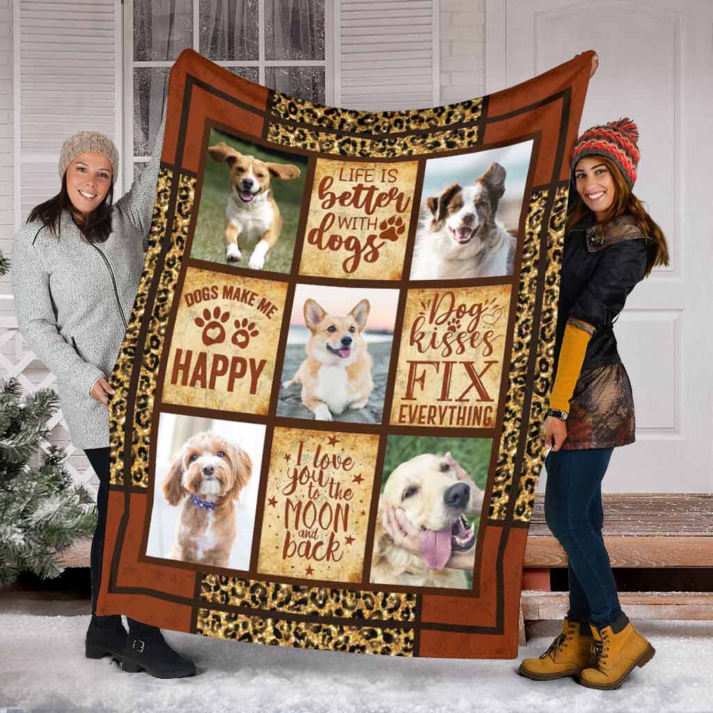 Dog Lover Life Is Better With Dogs - Flannel Blanket - Owls Matrix LTD