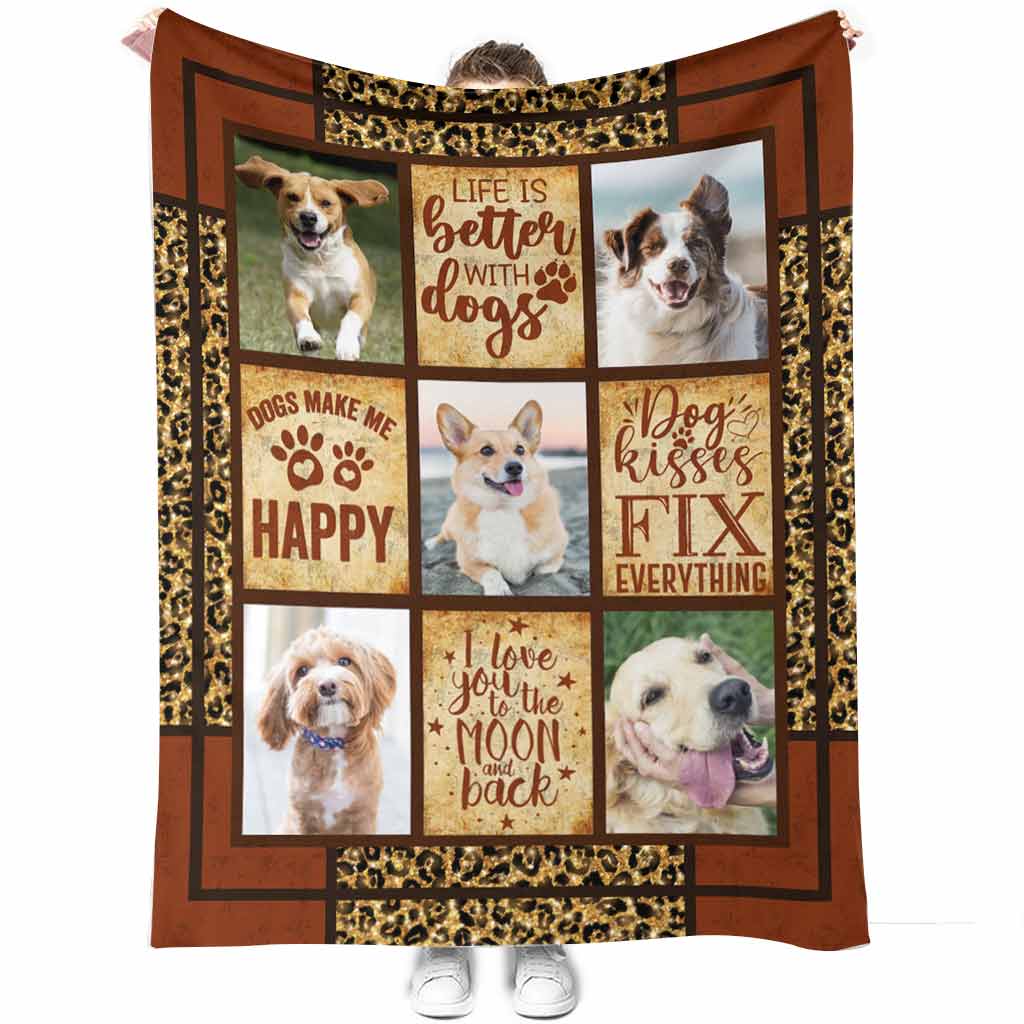 50" x 60" Dog Lover Life Is Better With Dogs - Flannel Blanket - Owls Matrix LTD