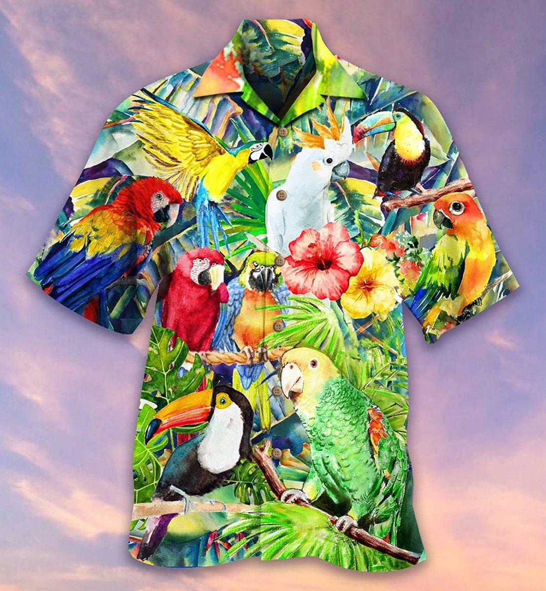 Parrot Lovely Life - Hawaiian Shirt - Owls Matrix LTD