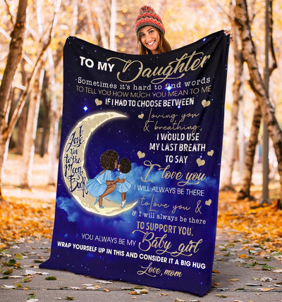 African To My Daughter African American - Flannel Blanket - Owls Matrix LTD