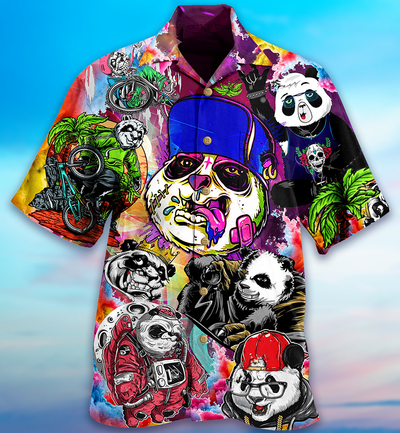 Panda Love Animals - Hawaiian Shirt - Owls Matrix LTD