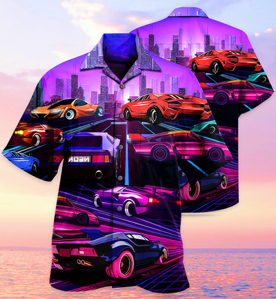 Car Modern Purple - Hawaiian Shirt - Owls Matrix LTD
