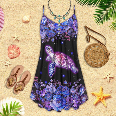 Turtle Is Beach Soul Mystical Purple - Summer Dress - Owls Matrix LTD