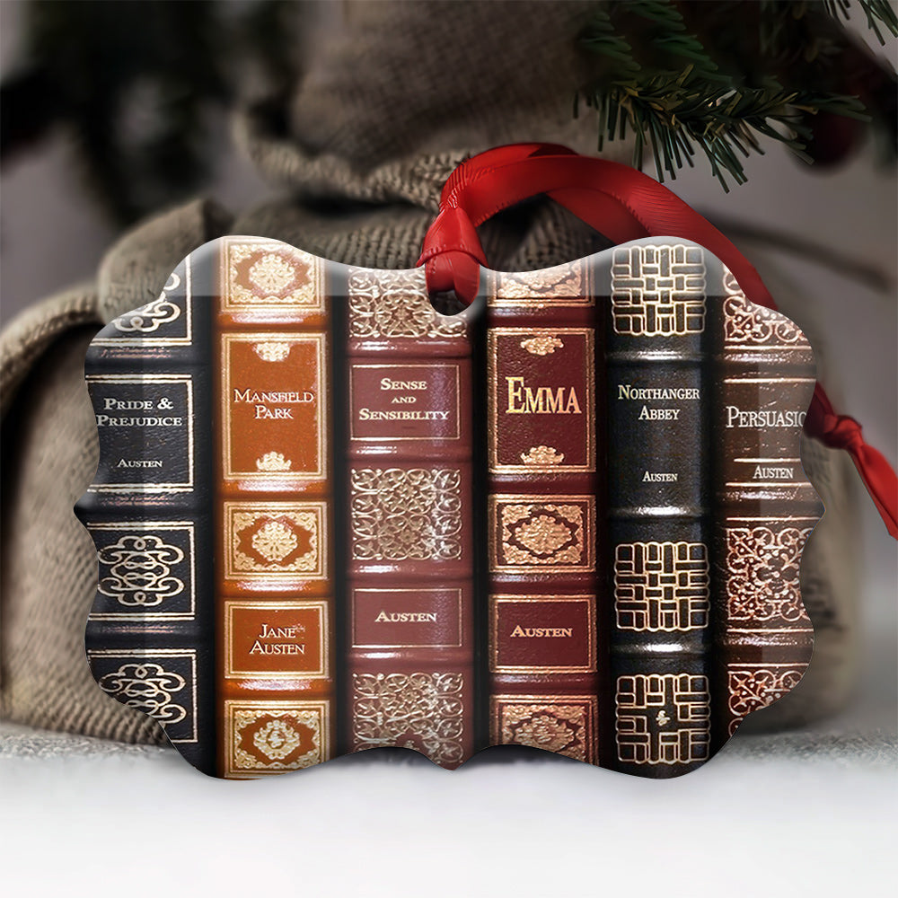 Pack 1 Book Lover Christmas Gift - Horizontal Ornament - Owls Matrix LTD