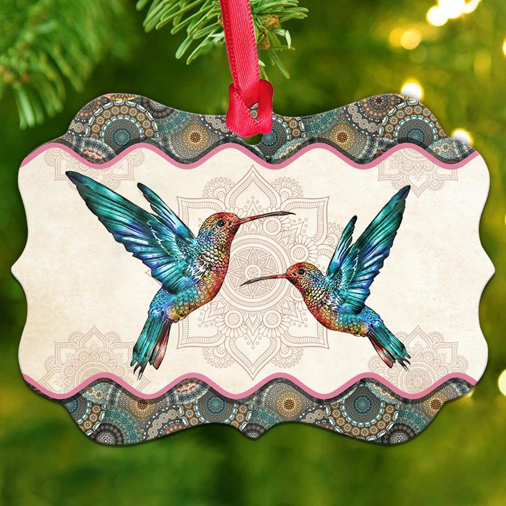 Hummingbird Mandala Amazing Style - Horizontal Ornament - Owls Matrix LTD