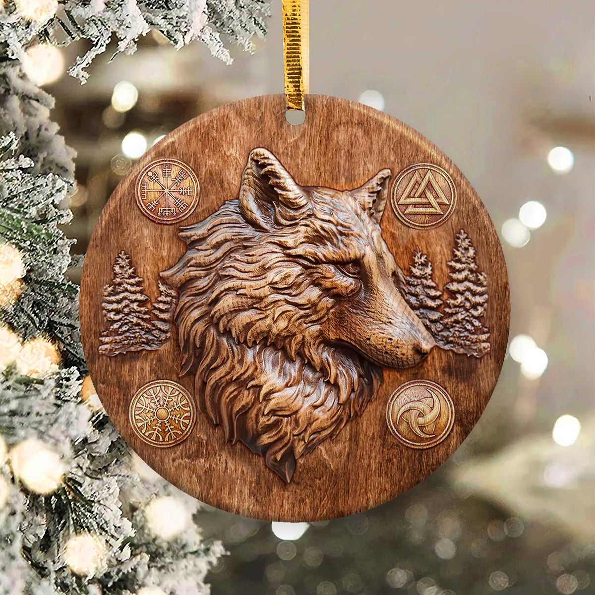 Wolf Viking So Unique - Circle Ornament - Owls Matrix LTD