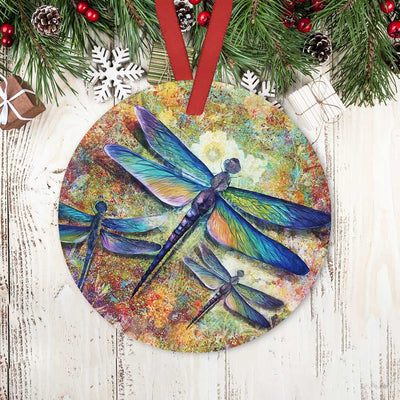 Dragonfly Art Amazing Style - Circle Ornament - Owls Matrix LTD