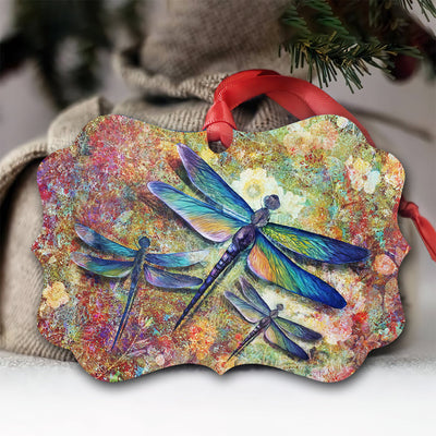 Dragonfly Art Love Sky - Horizontal Ornament - Owls Matrix LTD