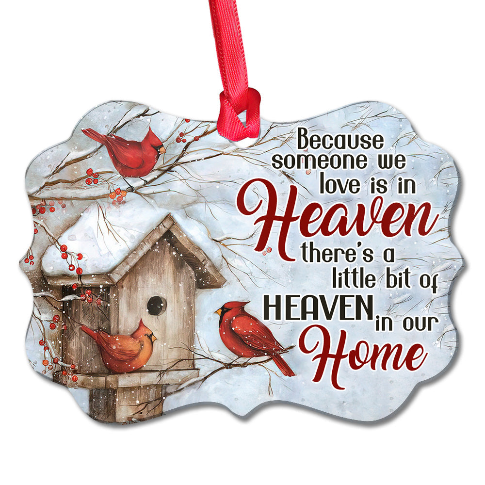 Cardinal We Love Is In Heaven - Horizontal Ornament - Owls Matrix LTD