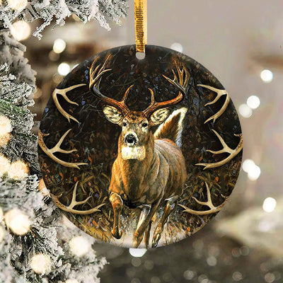 Hunting Deer Hunting Lovers - Circle Ornament - Owls Matrix LTD