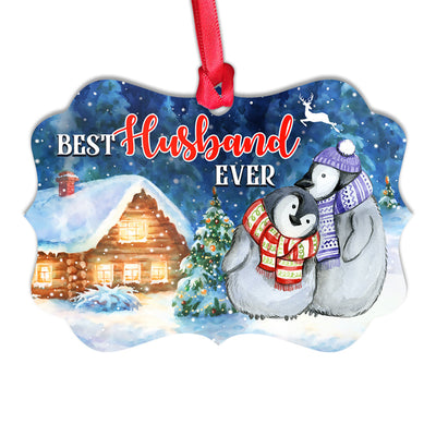 Penguin Best Husband Ever - Horizontal Ornament - Owls Matrix LTD