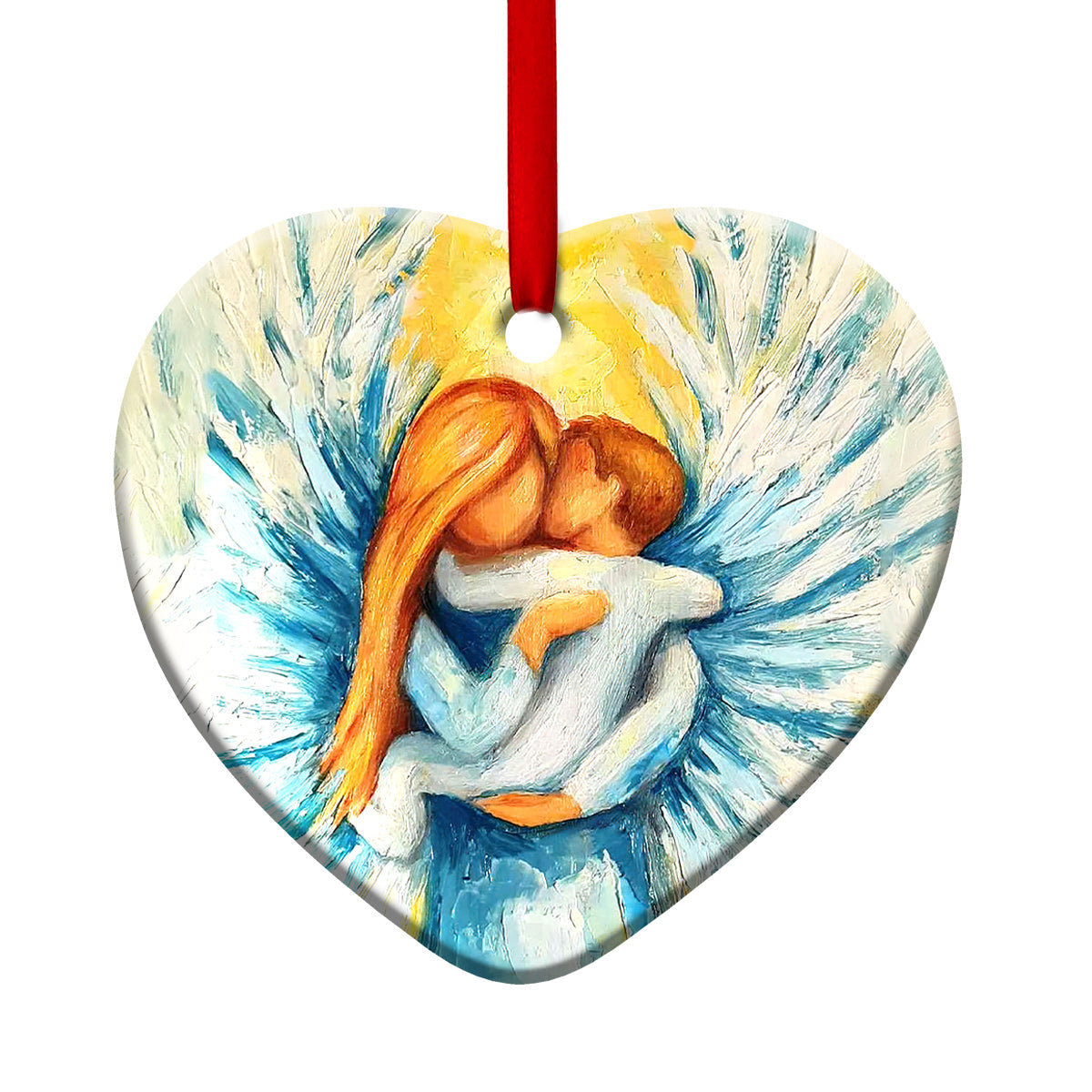 Angel With True Love - Heart Ornament - Owls Matrix LTD