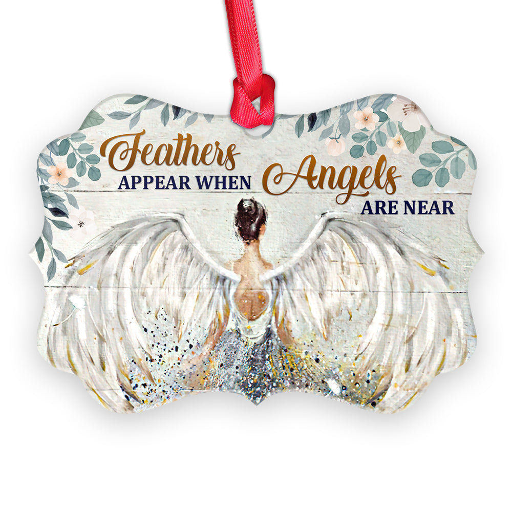 Angel Faith Feathers Appear When Angels Are Near - Horizontal Ornament - Owls Matrix LTD