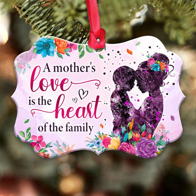 Family Mother Gift A Mothers Love Is The Heart - Horizontal Ornament - Owls Matrix LTD