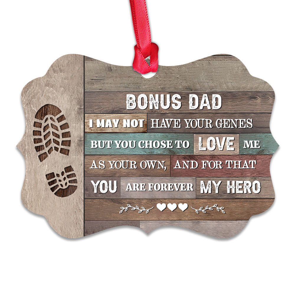 Family Father Gift You Are Forever My Hero - Horizontal Ornament - Owls Matrix LTD