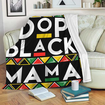 African Dope Black Mama Style Black And White - Flannel Blanket - Owls Matrix LTD