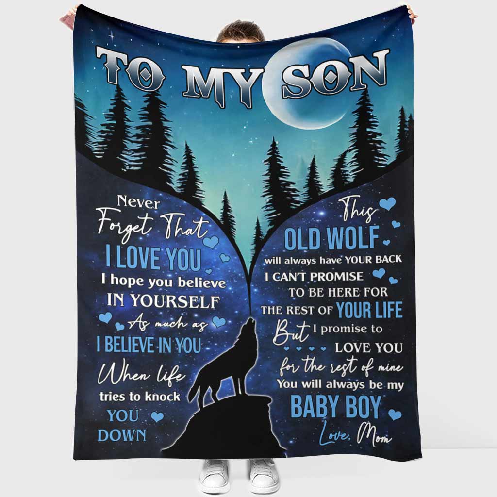 Wolf To My Son I Believe In You - Flannel Blanket - Owls Matrix LTD