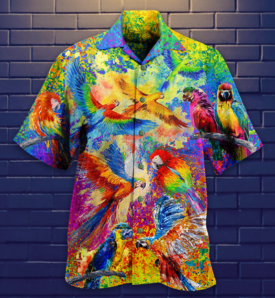 Parrot Love Colorful - Hawaiian Shirt - Owls Matrix LTD