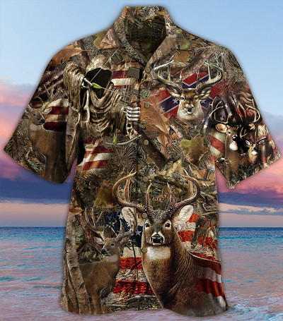 Hunting Deer America Wild - Hawaiian Shirt - Owls Matrix LTD